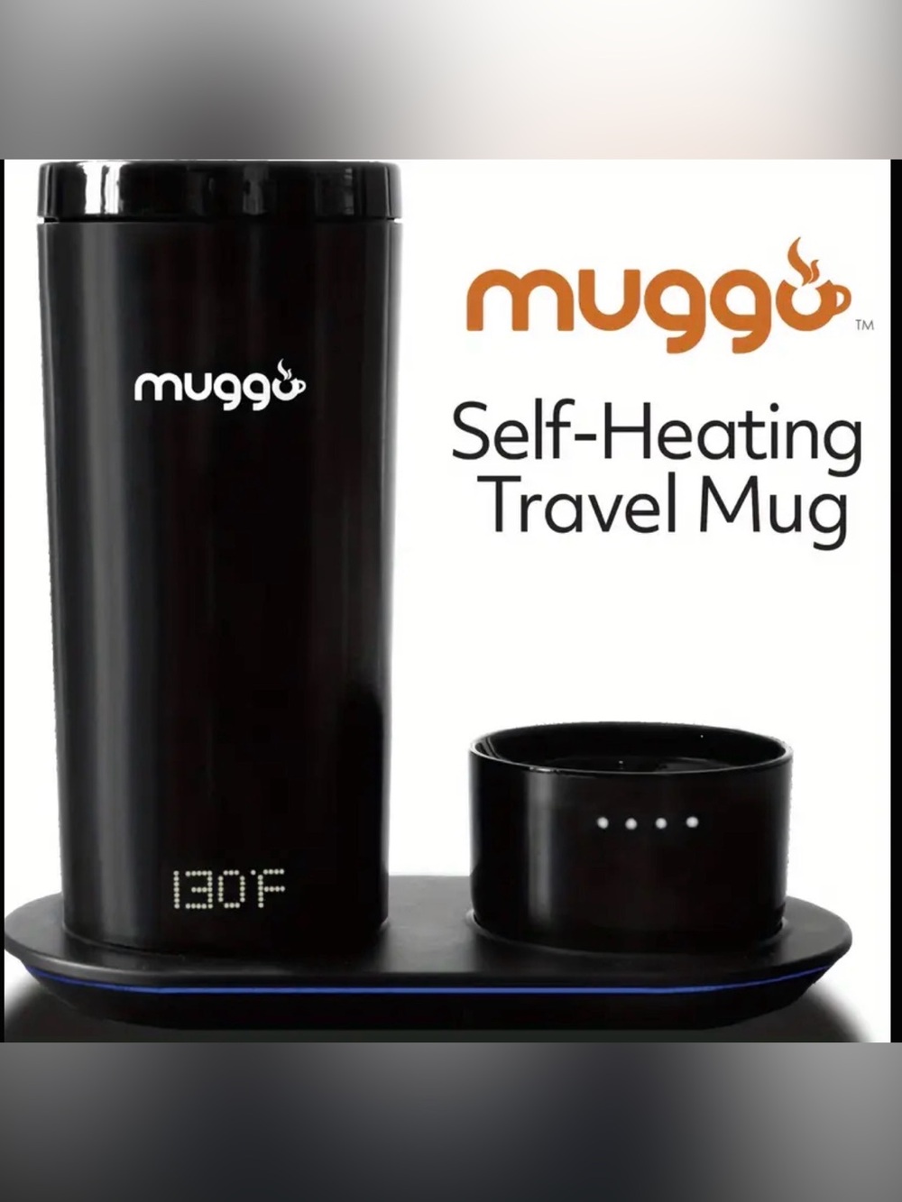 UGG Black Self-Heating Travel Mug with Digital Display